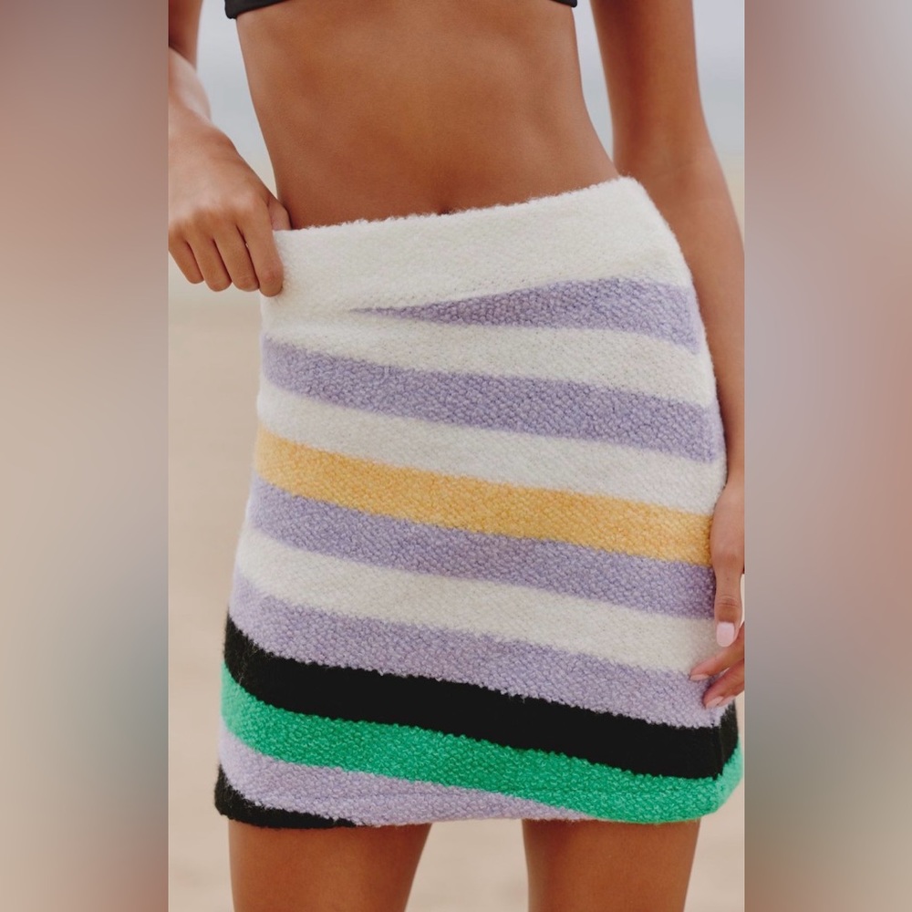 Anthropologie Daily Practice Cozy Striped Sweater Mini Skirt, Size XS - Picture 3 of 10